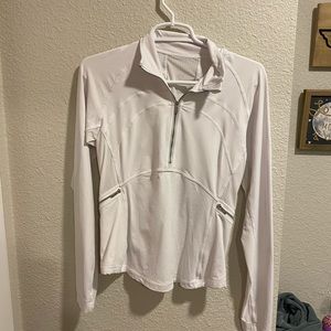 White Lulu quarter zip